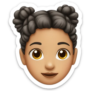 little girl with pigtails sticker