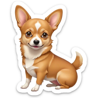 Chihuahua and corgi mixed breed sticker