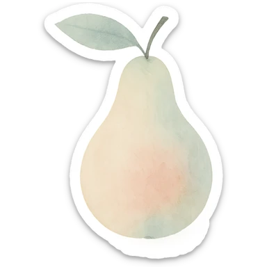 soft painterly fruit sticker