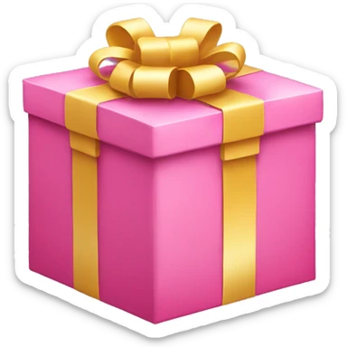 pink gift box sticker
