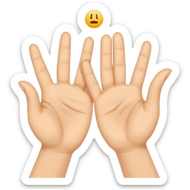 Due mani in posizione di mudra, posizione del potere sticker