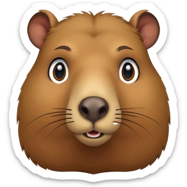 nervous capibara sticker