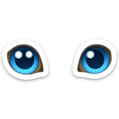 white cat blue eyes sticker