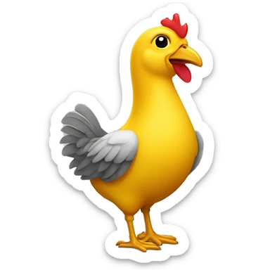 pollito amarillo amoroso sticker
