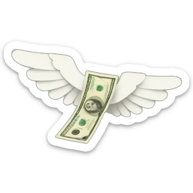 money flying sticker