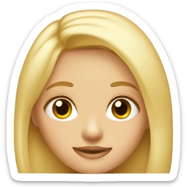 blonde girl with hazel eyes sticker