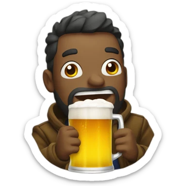 xman drinking beer sticker
