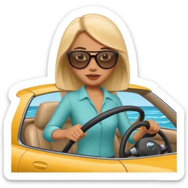 The Meg driving a car sticker