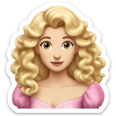 Princess Aurora blonde ringlets and bangs  sticker