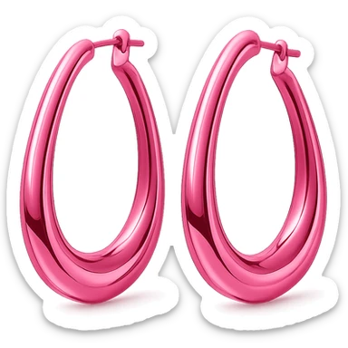 pink earrings, radiant and modern sticker