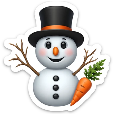 Snowman Character sticker