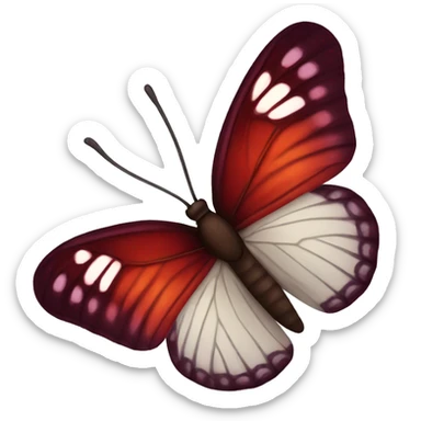 Maroon Butterfly  sticker