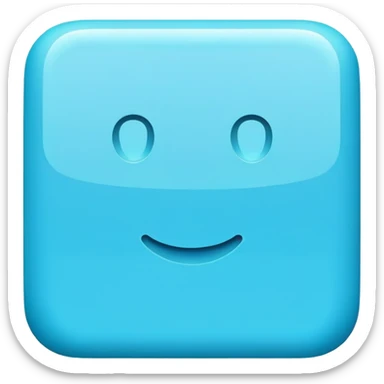 blue square with rounded corners sticker