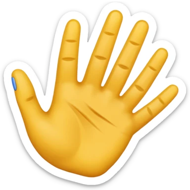 Una mano con 3 dedos sticker