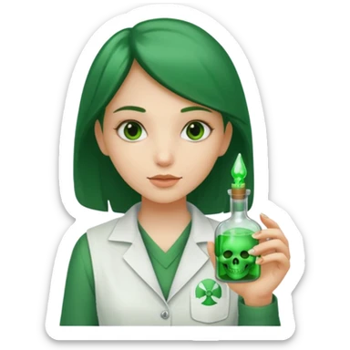 Gir trying to poison me her name tag  is denisa george sticker