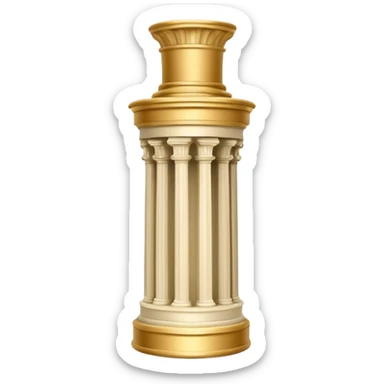 Creamy Caesar salad dressing in a bottle shaped like a roman ionic column sticker