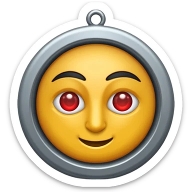 Kırmızı  kolye şeklinde sarkaç sticker