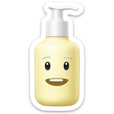 Pale yellow moisturiser cream bottle sticker