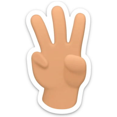 a foot doing a peace sign sticker