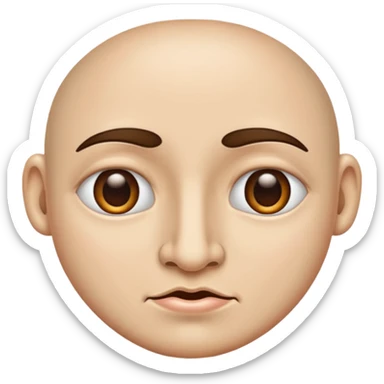 a face with two sides, two noses, two mouths etc. looking each to the opposite side sticker