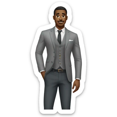 Stylish rich nice physique man sticker