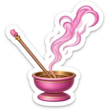 incense pink sticker