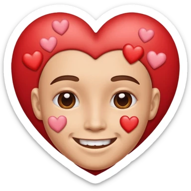 cara de corazones  sticker