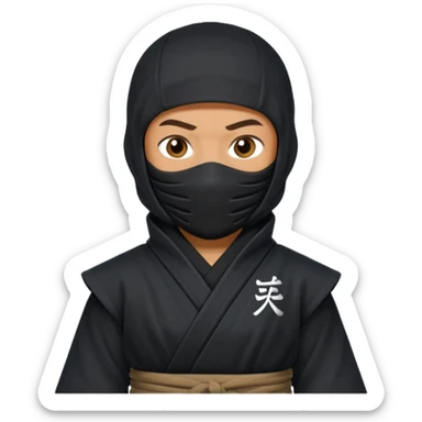 Ninja with MB written on it sticker