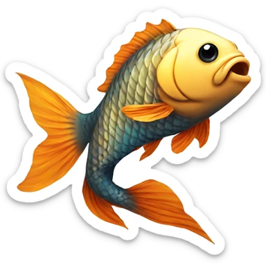 Coy fish sticker