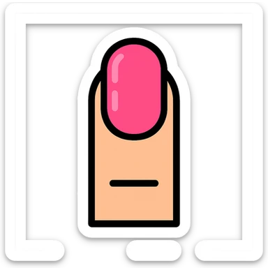 Nail with manicure sticker