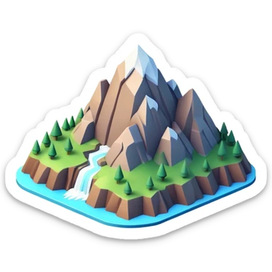 3d-isometric-mountain sticker