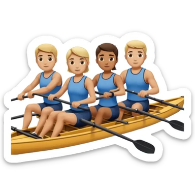 people rowing sticker