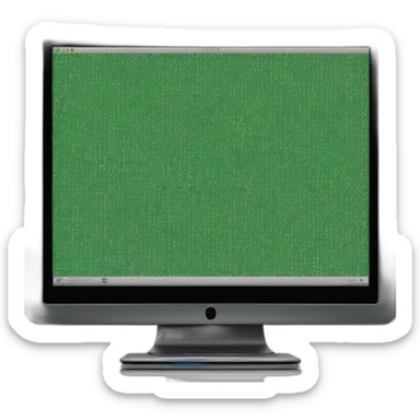 Un écran d'ordinateur avec des lettres vertes qui tombent sur fond noir sticker