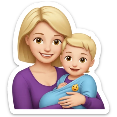mother with baby sticker