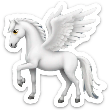 white pegasus sticker