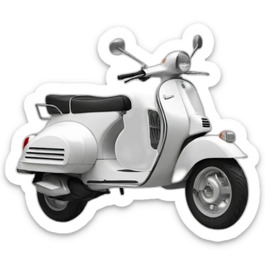 vespa white sticker