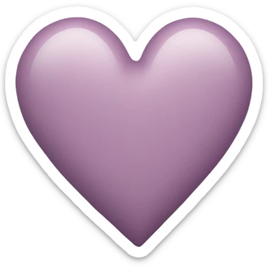 Mauve colored heart sticker