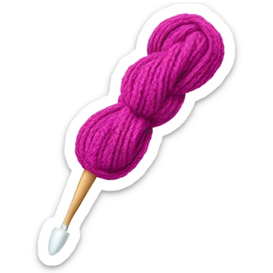 Crochet hook and yarn sticker
