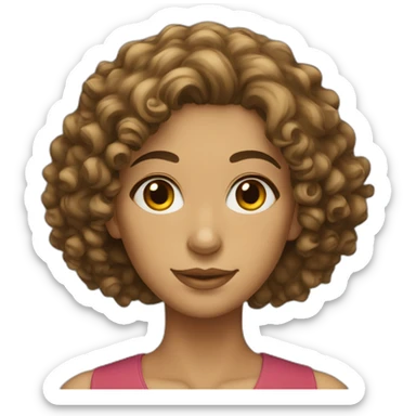 Persian curly haired woman sticker
