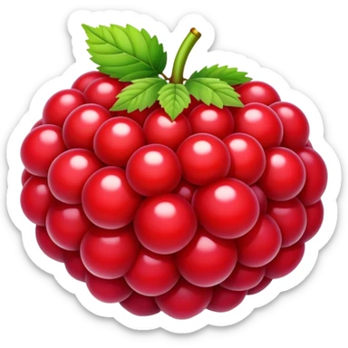 bright red blackberry fruit sticker