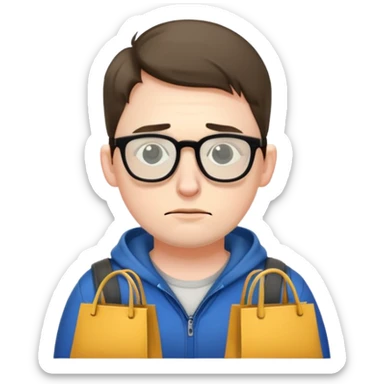 programmer with bags under his eyes sticker