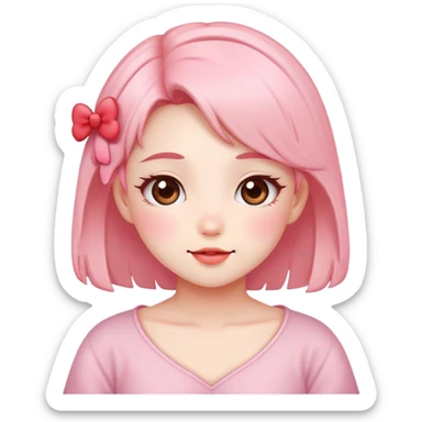 kawaii girl in love sticker