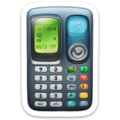 Telefono motorola con numeros llamando sticker