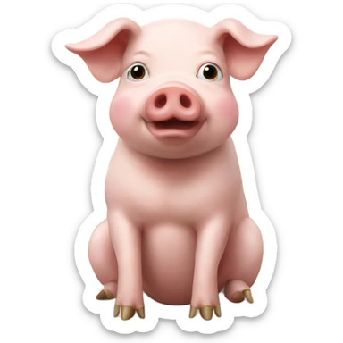 Pig saying “brother may I have some oats” sticker
