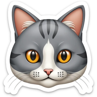 Rengi gri beyaz olan türk bayrağı sallayan kedi sticker