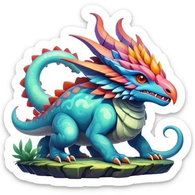  Epic painted artistic abstract complex detailed aesthetic-Fakémon-creature-scenery sticker