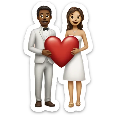 Marriage Hearts sticker