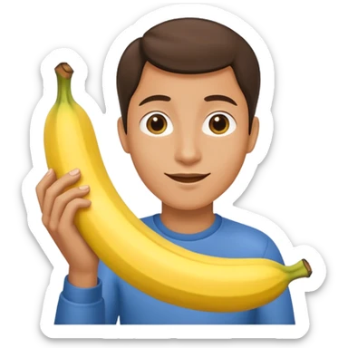Banane avec une mais autour  sticker