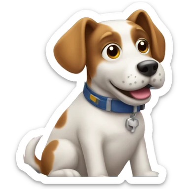 Dog in cabrio sticker