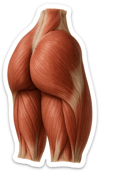 MUSCOLI ANATOMICI DI GLUTEI UMANI, IPERREALISTICI 4K sticker